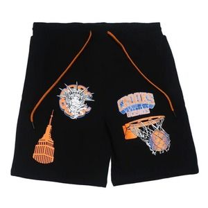 Crooks & Castles Men's NY City New York Knicks Basketball Theme Sweat Shorts